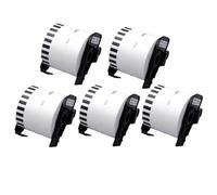 PZPSEQGM 5/10 Roll DK-2205 22205 Étiquette Papier Thermique 62 mm x 30,48m Compatible avec QL-500 500A 550 560 700 570VM 800N 600TD(DK-22205 5 Rolls)