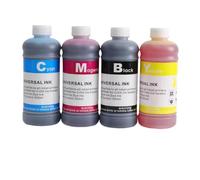 PZPSEQGM 500 ML Kit de Recharge à Encre Compatible avec Colorant Noir Universel Compatible avec Les imprimantes à Jet d'encre compatibles Ciss System CMYK(500ML Dye Ink-4color)