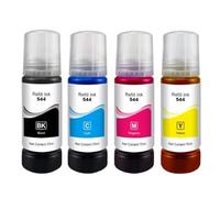 PZPSEQGM 544 Colorant Encre T544 Rempillue Bouteille à Bouteille à Base d'eau Tinta Compatible avec L3210 L3110 L3150 L3250 Imprimantes(4pcs)