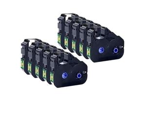 PZPSEQGM 5pcs à 40pcs compatibles LB-200BK MK-RS100B PT-200BK Compatible avec Les modèles d'imprimantes MK2600 MK2500 MK2100 MK2000 MK1500 MK1100 Mark 1 Pro M-11c PT200(LB-200BK 10pcs)