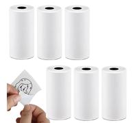 PZPSEQGM 6 Rolls Thermal Imprimante Paper M02 T02 Compatible Auto-adhésif Blanc Compatible avec Imprimer Notons Journaux Notes Semos
