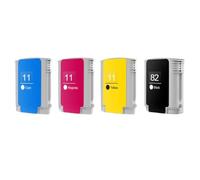 PZPSEQGM 82 11 Cartouches d'encre de Remplacement compatibles avec Les imprimantes Design Jet 111 et 111r fonctionnent avec Les modèles CH565A C4836A C4837A C4838A(1PC - Yellow)