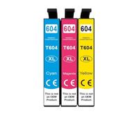 PZPSEQGM ALIZEO - Cartouches d'encre de Remplacement 604XL, 4 Paquets, Compatible avec imprimantes T604XL T 604 XL, compatibles avec XP 2200 2205 3200 3205 4200 WF 2910 2930 2950(3 Color)