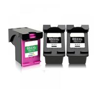 PZPSEQGM Cartouche à Encre Inkgarden 653xl Compatible avec 653 XL Compatible avec DeskJet Plus Ink Advantage 6000 6075 6475 Imprimante(3 Pcs)