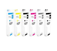 PZPSEQGM Cartouche à Encre Rechargeable avec Puce permanente 300 ML Compatible avec 727 727xl Compatible avec DesignJet T920 T930 T1500 T1530 T2500 T2530(F9J79A- Photo Black)