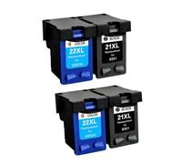 PZPSEQGM Cartouche à Encre rémanenfacturée Compatible avec 21 HP21 XL 22XL Compatible avec Deskjet F2180 F2280 F4180 Imprimantes 21 Cartouche(2set)