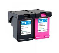 PZPSEQGM Cartouche à Encre remanufacturée avec HP64 Compatible avec Une Utilisation dans la série Photo 6200 Série 7100 et Inspirer Les imprimantes 7950E(1SET)