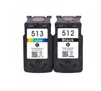 PZPSEQGM Cartouche à Encre remanufacturée PG512 CL513 Compatible avec MX320 MX330 MX340 MX350 MX410 MX420(1Black 1Color)