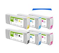 PZPSEQGM Cartouche de Latex remanufacturée 792 Compatible avec Design Jet L26100 L26500 L28500 Imprimantes et Latex 210 260 280 Série(1PC - 792 Cyan)