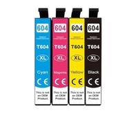 PZPSEQGM Cartouche d'encre 604 604XL, Compatible avec Expression Home XP 2200 2205 3200 4200 Workforce WF 2935DWF 2930DWF 2910DWF, Fournitures d'imprimante(4pcs-1set)