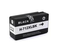 PZPSEQGM Cartouche d'encre 712 XL 712xl Compatible avec Design Jet T210 T230 T250 T650 T630 Modèles d'imprimantes à Jet d'encre 3ED71A 3ED67A(1PCS Black)