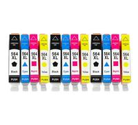 PZPSEQGM Cartouche d'encre Compatible avec 564xl Compatible avec C5324 C5370 C5373 C5380 C5383 C5388 C5390 5525 6510 6512 C410A(3SET)