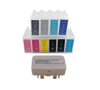 PZPSEQGM Cartouche d'encre Rechargeable Europe T46S T46Y T47A, sans Puce ni réinitialisation de Puce, Compatible avec Les imprimantes SureColor SC P700 SC P900 P700 P900(Resetter Cartridge)