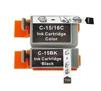 PZPSEQGM Cartouches à Encre compatibles Compatible avec BCI15 BCI16 C15 C16 C-15 C-16 Fonctionne avec I70 I80 IP90 IP90V DS700 DS810 Mini220(3 Sets 6 Pcs)