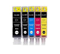 PZPSEQGM Cartouches d'encre 15pcs compatibles avec PGI-5 CLI-8 PGI5 CLI8 Compatible avec IP4200 IP4300 IP4500 MP500 IP5200 MP530 MP600 MP610 MP800(1set 5PK)