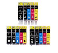 PZPSEQGM Cartouches d'encre 15pcs compatibles avec PGI-5 CLI-8 PGI5 CLI8 Compatible avec IP4200 IP4300 IP4500 MP500 IP5200 MP530 MP600 MP610 MP800(3set 15PK)