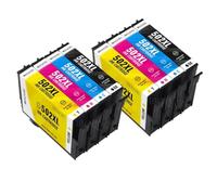 PZPSEQGM Cartouches d'encre compatibles T502 502 502XL, 4 Paquets, Compatible avec Workforce Pro WF3820DWF WF3825DWF WF4820DWF WF4825DWF WF4830, Fournitures d'imprimante(2Set)