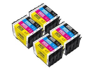 PZPSEQGM Cartouches d'encre compatibles T502 502 502XL, 4 Paquets, Compatible avec Workforce Pro WF3820DWF WF3825DWF WF4820DWF WF4825DWF WF4830, Fournitures d'imprimante(4Set)