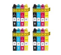 PZPSEQGM Cartouches d'encre de Remplacement T1295 Multipack Compatible avec T1291 T1292 T1293 T1294 Compatible avec Les imprimantes SX435W SX235W WF3520 WF3540(4set)