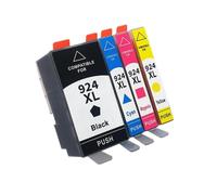 PZPSEQGM Cartridge à Encre Compatible 924 XL 924xl Compatible avec OfficeJet Pro 8120 8122E 8124E 8125E 8130 8132E 8134E 8135E(BK 2PC)