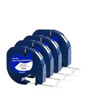 PZPSEQGM Clai d'étiquette en Plastique 4PCS REFOLLS Compatible avec LT 100H 100T QX50 MALAKER 16952(4PCS Black on Clear)