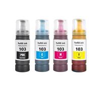 PZPSEQGM Compatible 103 Regill Dye Ink Fonctionne avec L1110 L3100 L3110 L3111 L3116 L3150 L3151 L3156 L3160 5190 Modèles d'imprimante(1 Bottle Cyan 70ML)