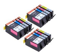 PZPSEQGM Compatible avec Les Fournitures d'imprimante 934 935 934xl 935XL 934 Compatible avec Officejet Pro 6230 6830 6835 6812 6815 6820(3set 12colors)