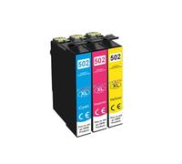 PZPSEQGM Ensemble de 4 Cartouches d'encre compatibles 502XL T502 XL, Compatible avec Expression Home XP5105 XP5100 Workforce WF2860 WF2865DWF, Fournitures d'imprimante(3pcs)