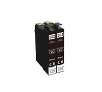 PZPSEQGM Ensemble de 4 Cartouches d'encre compatibles 502XL T502 XL, Compatible avec Expression Home XP5105 XP5100 Workforce WF2860 WF2865DWF, Fournitures d'imprimante(2pcs Black)