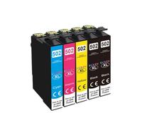 PZPSEQGM Ensemble de 4 Cartouches d'encre compatibles 502XL T502 XL, Compatible avec Expression Home XP5105 XP5100 Workforce WF2860 WF2865DWF, Fournitures d'imprimante(5pcs)