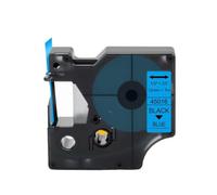 PZPSEQGM Étiquette D1 Ruban 6 Mm 9 Mm 12 Mm 45013 40913 43613 Convient 45010 45016 45018 Compatible avec LabelManager 160 280 étiqueteuse(Black on Blue)