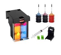 PZPSEQGM Kit de Recharge de Cartouches d'encre de Remplacement 4X 664XL, Compatible avec Deskjet 1115 2135 3635 2138 3636 3638 4535 4536 4538 4675, Fournitures d'imprimante(664XL 1 Color 30mlC)