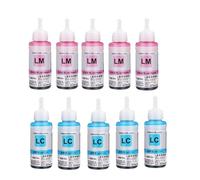 PZPSEQGM Kit de Recharge d'encre à Colorant, 6 Bouteilles, T6731, T6732, T6733, T6734, T6735, T6736, Compatible avec l'imprimante L800, L801, L805, L810, L850, L1800(5LC 5LM)