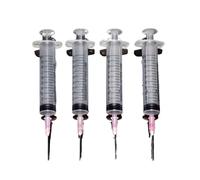 PZPSEQGM Kit d'outils de Recharge à l'encre 4pcs avec Bouteilles de 10 ML et Aiguille émoussée Compatible avec Le système CISS Compatible et Les Cartouches à Encre Rechargeables(with Long Needle)