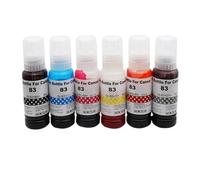 PZPSEQGM Rechargez la Bouteille d'encre à Base d'eau Colorant gi43 gi83 gi 43 Compatible Compatible avec Les imprimantes G540 G640 6 Couleurs Recharge(BK - 6 PCS)