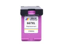 PZPSEQGM Remplacement de la Cartouche à Encre remanufacturée Compatible avec 667 667xl 3YM81AL 3YM80AL Jet d'encre Compatible avec DeskJet Advantage 1275 2374 2375 2376(1COLOR)