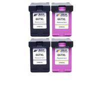 PZPSEQGM Remplacement de la Cartouche à Encre remanufacturée Compatible avec 667 667xl 3YM81AL 3YM80AL Jet d'encre Compatible avec DeskJet Advantage 1275 2374 2375 2376(2BK 2COLOR)