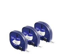 PZPSEQGM Ruban d'étiquettes Compatible avec LT100H 91201, Noir sur Blanc, 3/5 Pouces, Paquet de 10