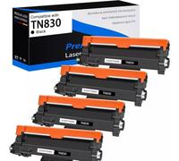 PZPSEQGM TN830 Toner Cartridge TN830XL Pack Compatible avec MFC-L2807DW HL-L2465DW DCP-L2640DW HL-L2405W Disponible en 1 2 4 10 Options de décompte(4PK)