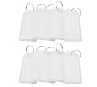 PZRT Lot de 10 cartes d'information à rabat en plastique transparent de 5,6 x 2,8 cm, étiquettes d'identification double face pour cargaison pour clés USB, gobelets à eau, fournitures de bureau
