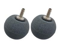 PZRT Lot de 2 pierres à air sphériques en métal pour aquarium 4 x 5 cm Système hydroponique Oxygénateur de pierres à bulles pour petits réservoirs écologiques ou aménagement paysager d'aquarium