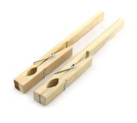PZRT Lot de 2 pinces à essai en bois de 17,8 cm pour tubes à essai en verre, laboratoire, expériences biologiques et chimiques