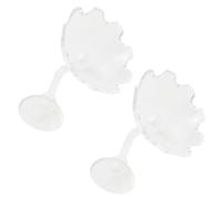 PZRT Lot de 2 plateaux d'alimentation flottants en acrylique en forme de fleur de 5,8 cm de diamètre pour poissons et crevettes