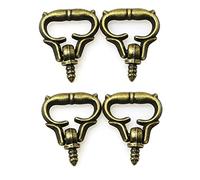 PZRT Lot de 4 poignées en alliage de zinc pour boîte à bijoux 28 mm x 22 mm