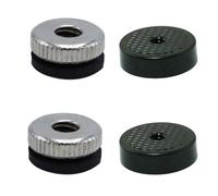 PZRT Lot de 4 vis universelles pour têtes de trépied 6,35 mm, disques de positionnement, joints d'étanchéité rotatifs à 360 degrés, accessoires pour appareils photo reflex numériques, caméras de