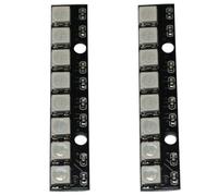 PZRT WS2812 Lot de 2 panneaux de développement de lumière 8 bits intégrés pour écran en forme de peinture de chambre à coucher Bande flexible Combinaison d'éclairage décoratif Noir