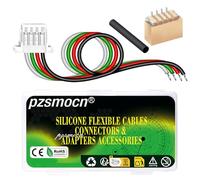 pzsmocn 10 Ensembles/40 Pièces Câbles Silicone Mini Micro JST-SH-SMD-HHR 1,0 mm 4 Broches 30 AWG,Connecteur Femelle avec Fil 20 cm et Fiche Mâle IC, pour Bandes LED, Jouets Télécommandés et Batteries