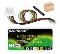 pzsmocn 10 Ensembles/40 Pièces Câbles Silicone Mini Micro JST-SH-SMD-VHR 1,0 mm 4 Broches 30 AWG,Connecteur Femelle avec Fil 20 cm et Fiche Mâle IC, pour Bandes LED, Jouets Télécommandés et Batteries