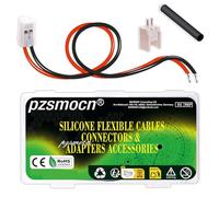 pzsmocn 20 Ensembles/80 Pièces JST HY 2,0 mm Pas 2 Broches 22 AWG Câble Silicone Rallonge Adaptateur Terminal Lot Kit D'accessoires, Connecteur Femelle Avec Fils Pré-Sertis 20cm et Boîtier Mâle