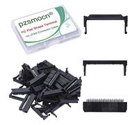 Pzsmocn 20 Ensembles IDC 2*10 Double Rangée Prise Rectangulaire Adaptateurs, Fil à Sertir Noires FC Lot de Trois Pièces 2,54mm 20 Broches FC-femelle Terminal Pour Câble Ruban Plat de connecteur JTAG.